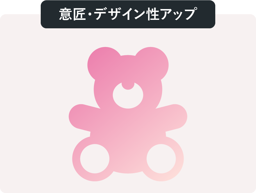 意匠・デザイン性アップ